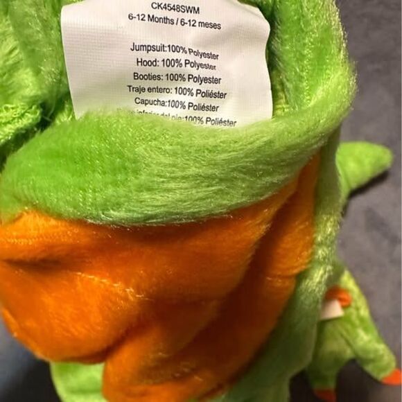 New Baby Green Dinosaur Halloween Costume (Size: 6-12 Months) - Picture 8 of 8